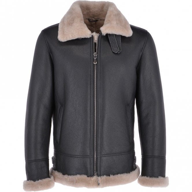 MenBrownShearlingRealBlackLeatherBomberJacket_1024x1024@2x